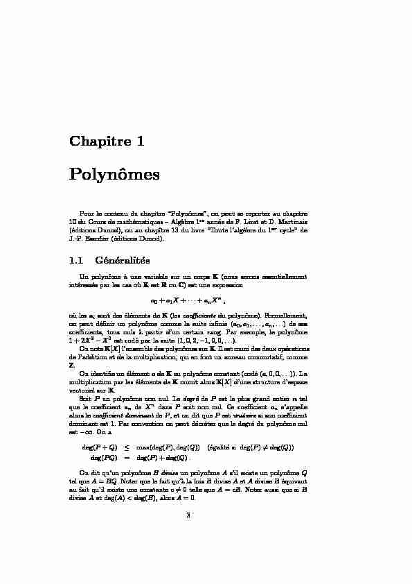 Polynômes