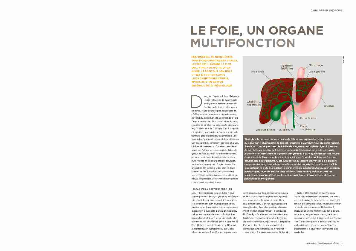 Le foie un organe multifonction PDF