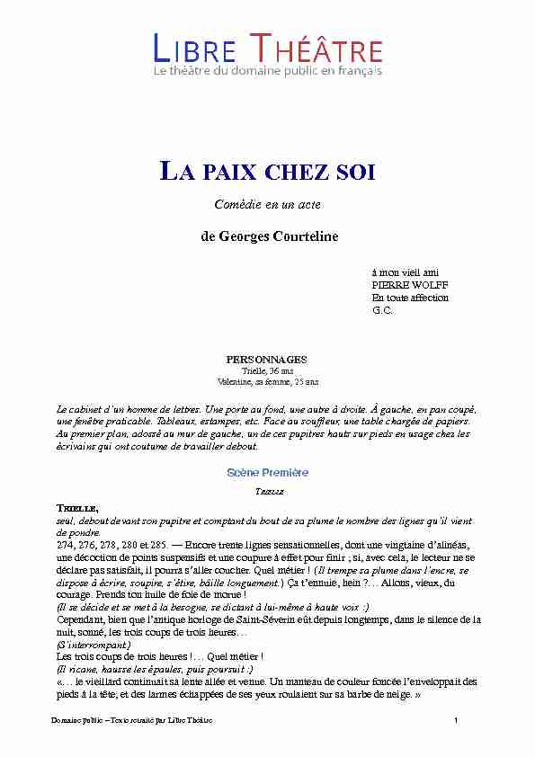 [PDF] La paix chez soi - Libre Théâtre