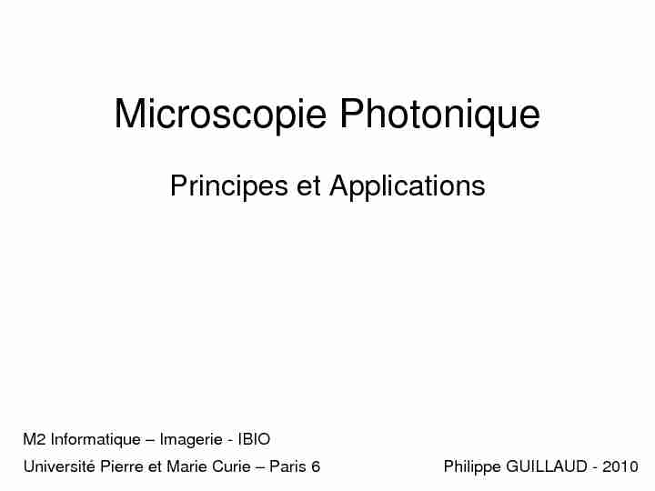 Microscopie Photonique