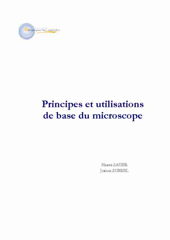 Principes et utilisations de base du microscope