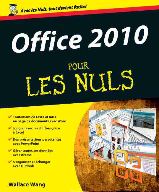 [PDF] Office 2010 POUR LES NULS - livres ebooks gratuits au format pdf