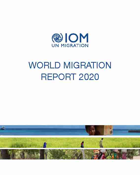 WORLD MIGRATION REPORT 2020