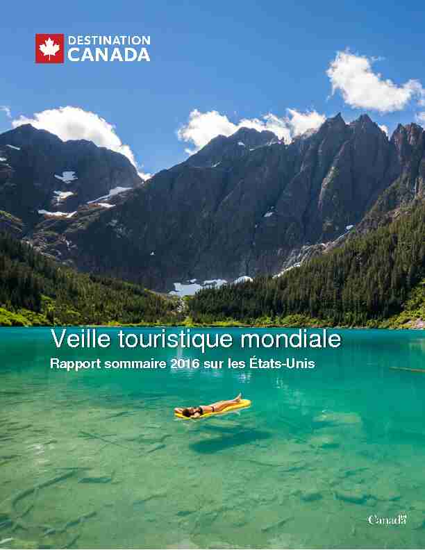 [PDF] Veille touristique mondiale - États-Unis - 2016 - Destination Canada