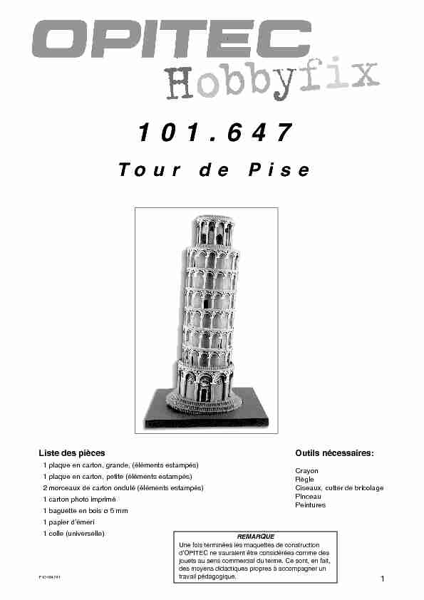 [PDF] Tour de Pise - OPITEC