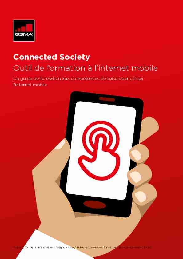 Connected Society Outil de formation à linternet mobile