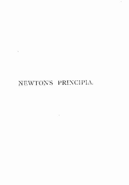 NEWTONS PRINCIPIA.