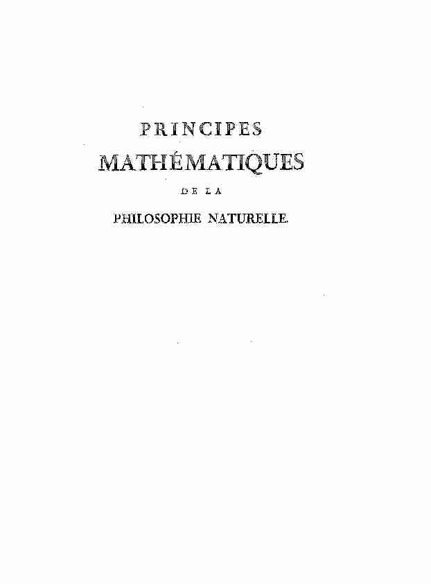 Newton Isaac (1642-1727). Principes mathématiques de la