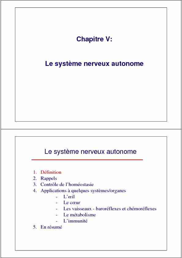 [PDF] système nerveux autonome