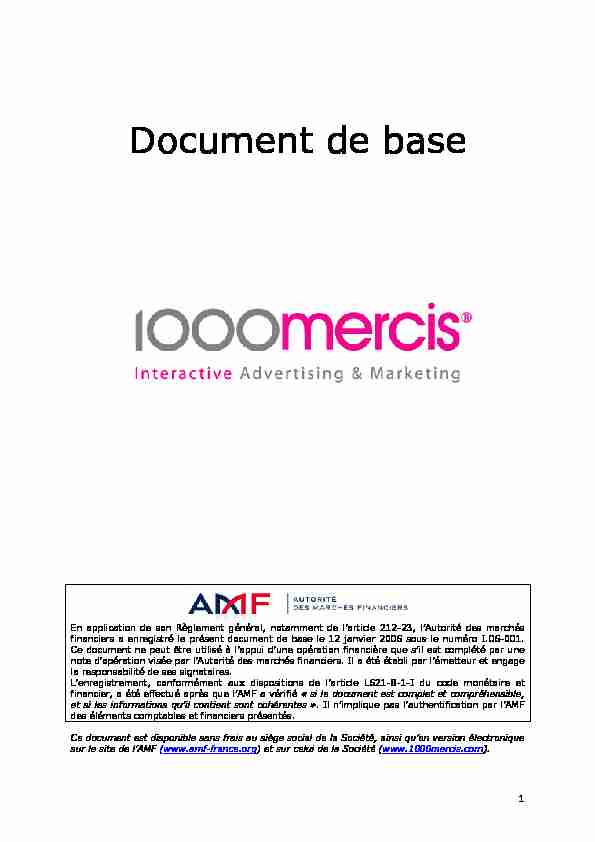 [PDF] Document de base 1000mercis - Euronext Live