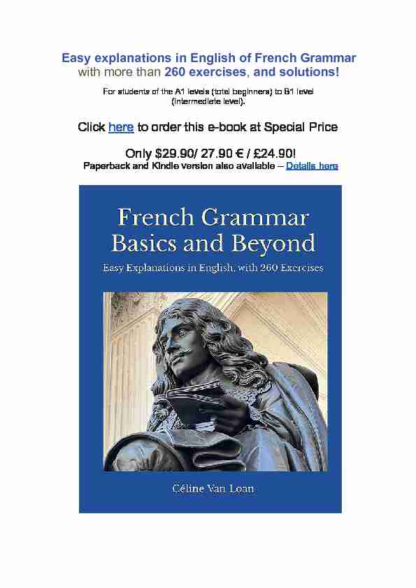 [PDF] French Grammar Basics and Beyond - Learn French at Home