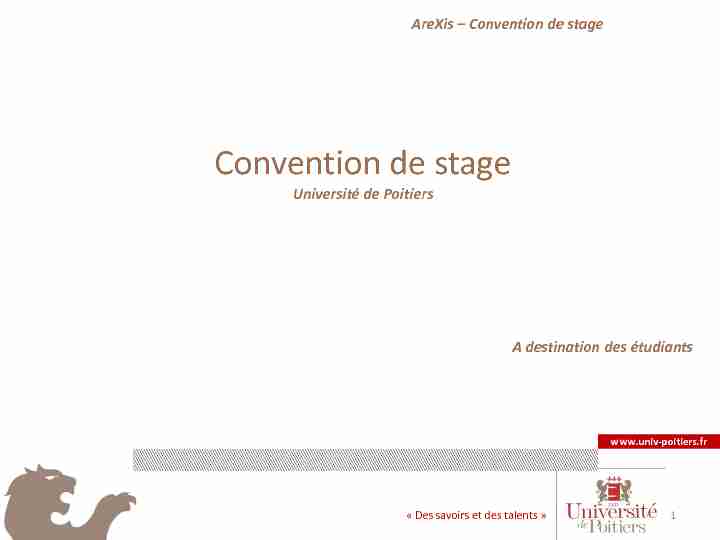 AreXis – Convention de stage