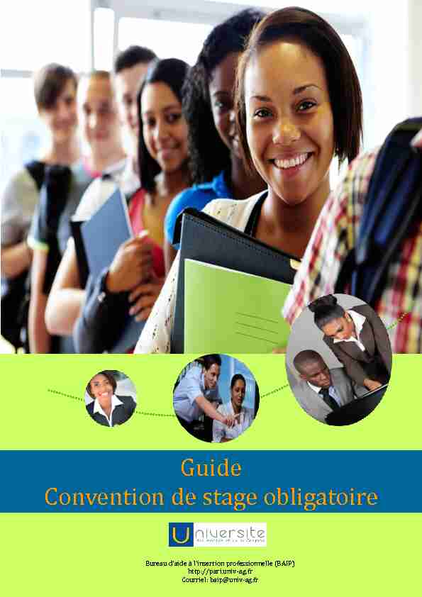 Guide Convention de stage obligatoire - Accueil  Pari
