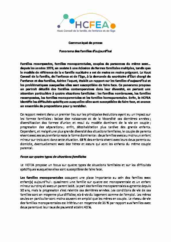 [PDF] Panorama des familles daujourdhui - Hcfea