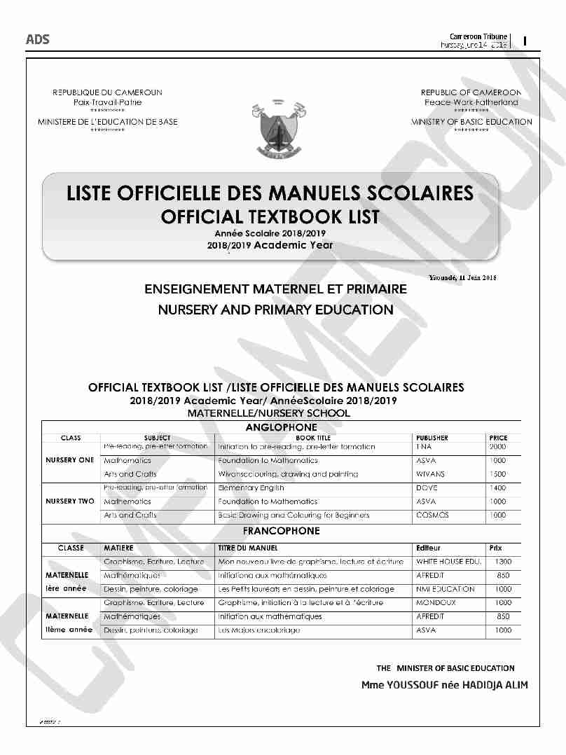 [PDF] Manuels-Scolaires-Text-Book-list-2018-2019-School-Yearpdf