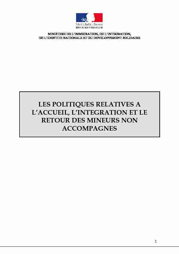 [PDF] LES POLITIQUES RELATIVES A LACCUEIL LINTEGRATION ET