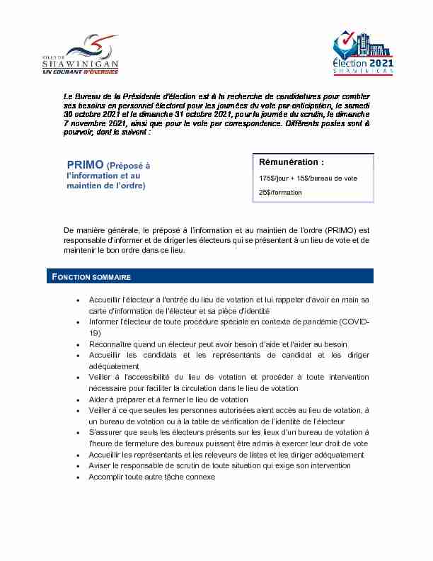 [PDF] PRIMO (Préposé à