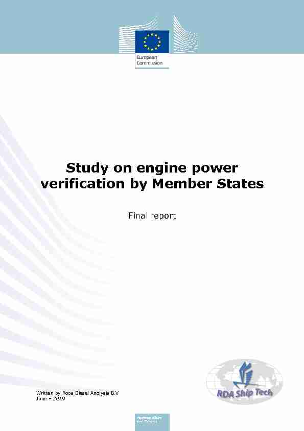 Study on engine power verification by Member States