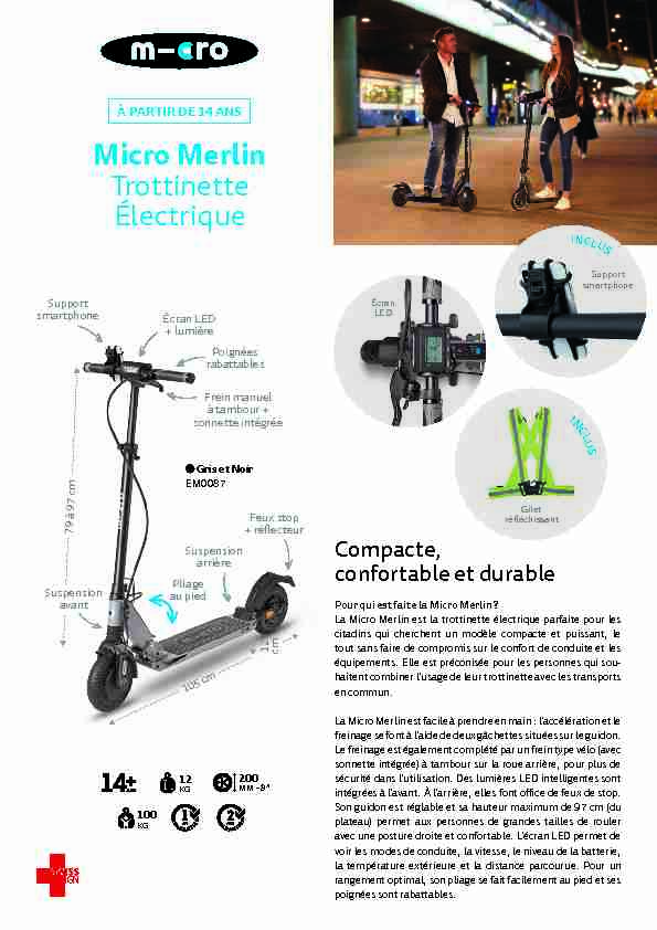 Micro Merlin Trottinette Électrique