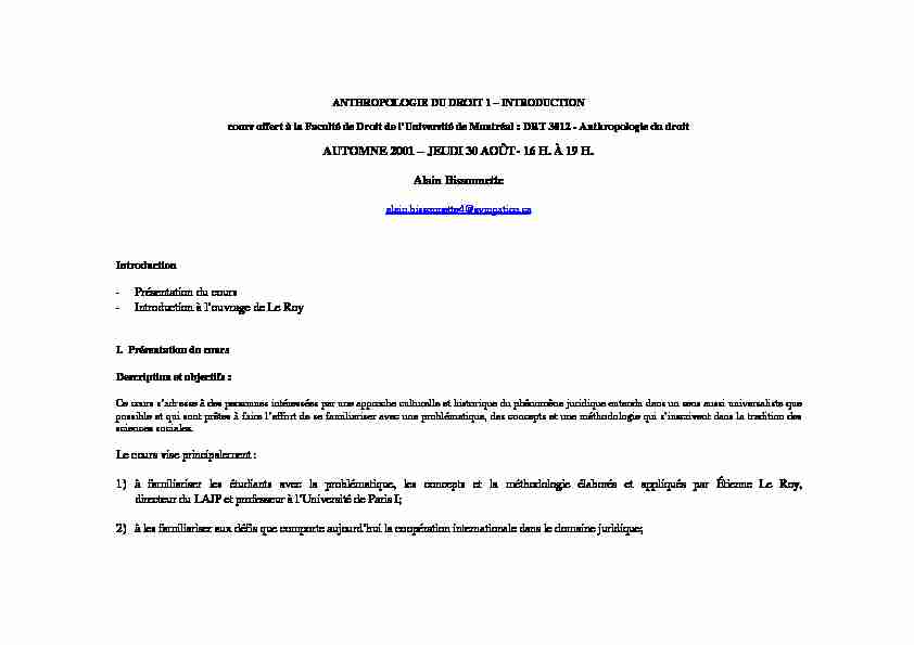 [PDF] Cours Anthropo Droit 1 - Droits de lHomme et Dialogue Interculturel