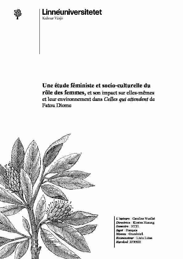[PDF] et leur environnement dans Celles qui attendent de Fatou Diome