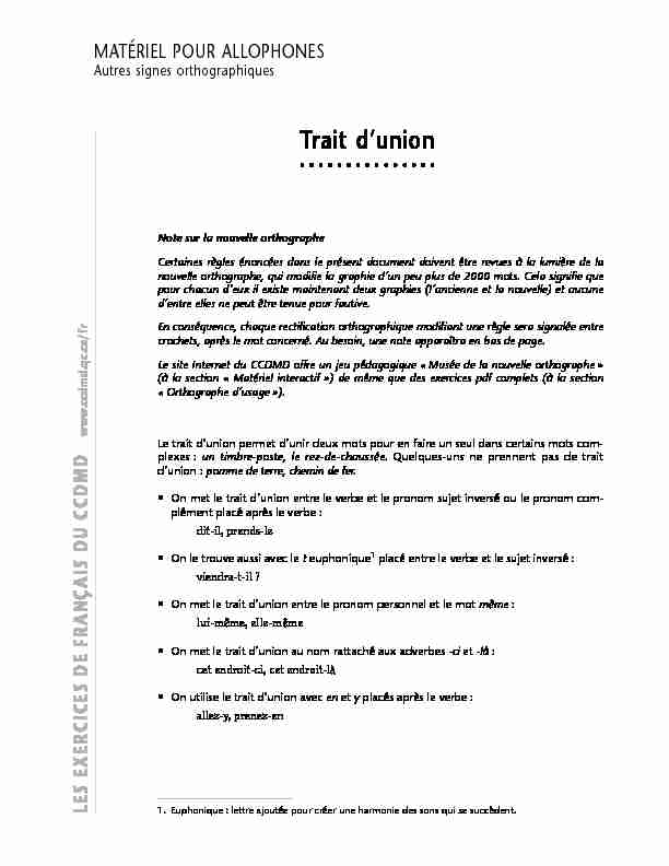 [PDF] Trait dunion