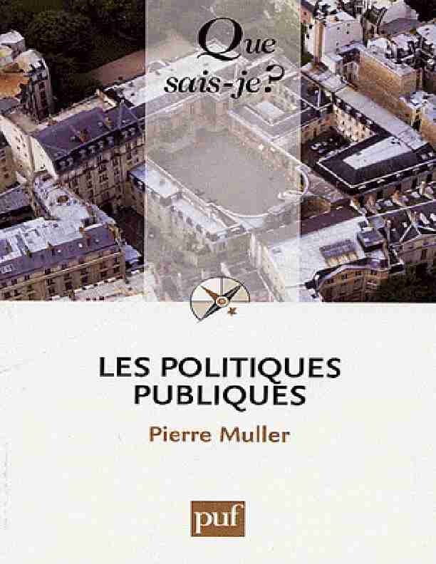 [PDF] Les politiques publiques PIERRE MULLER