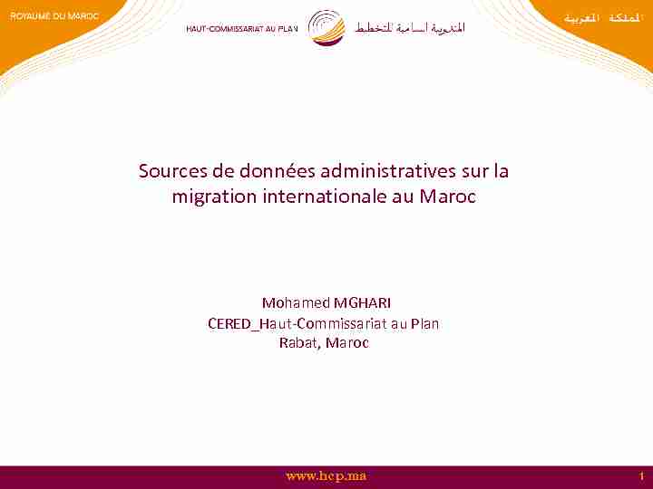 Sources de données administratives sur la migration internationale