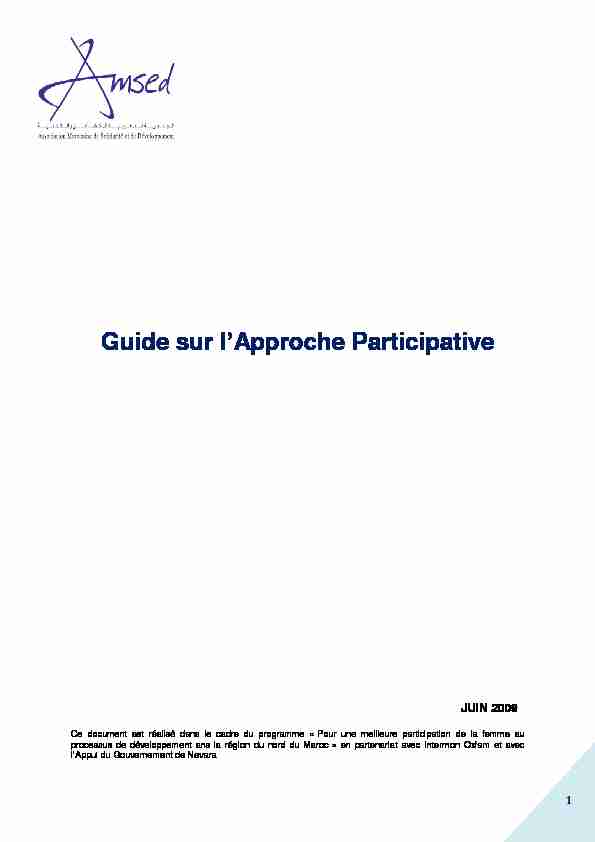 [PDF] Guide sur lApproche Participative