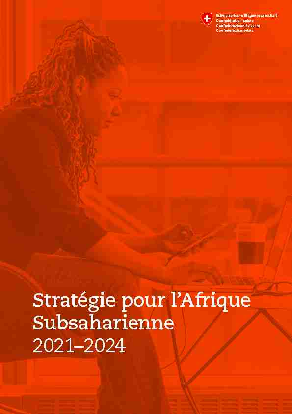Stratégie pour lAfrique Subsaharienne 2021–2024
