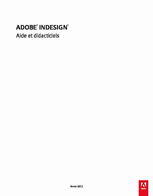 [PDF] ADOBE® INDESIGN®
