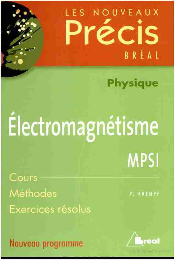 Électromagnétisme MPSI