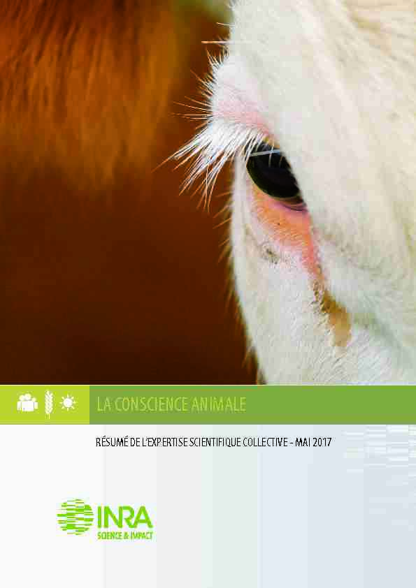 [PDF] la conscience animale - résumé de lexpertise scientifique collective