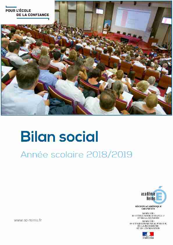 [PDF] Bilan social - Année scolaire 2018/2019