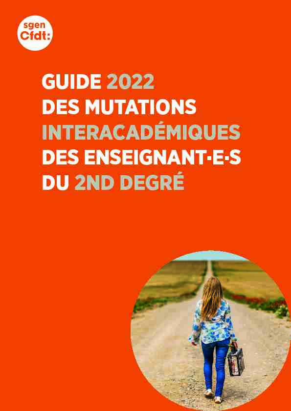 Guide 2022 des mutations interacadémiques des enseignants du