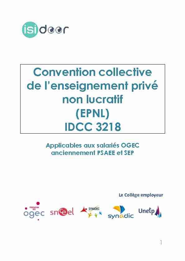 [PDF] Convention collective de lenseignement privé non lucratif (EPNL