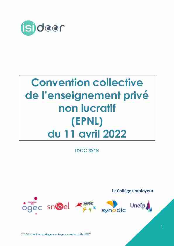 Convention collective de lenseignement privé non lucratif (EPNL