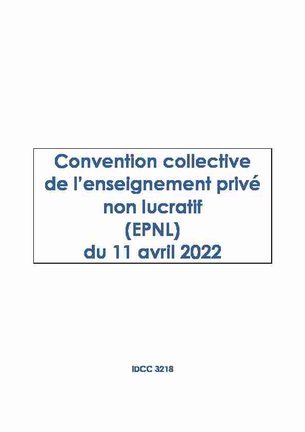 Convention collective de lenseignement privé non lucratif (EPNL