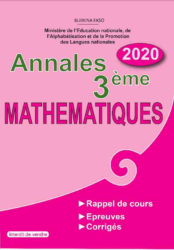 annales mathematiques 3