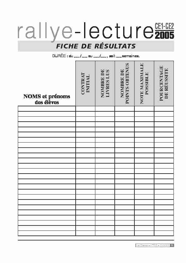 [PDF] FICHE DE RÉSULTATS - Apprendre Autrement