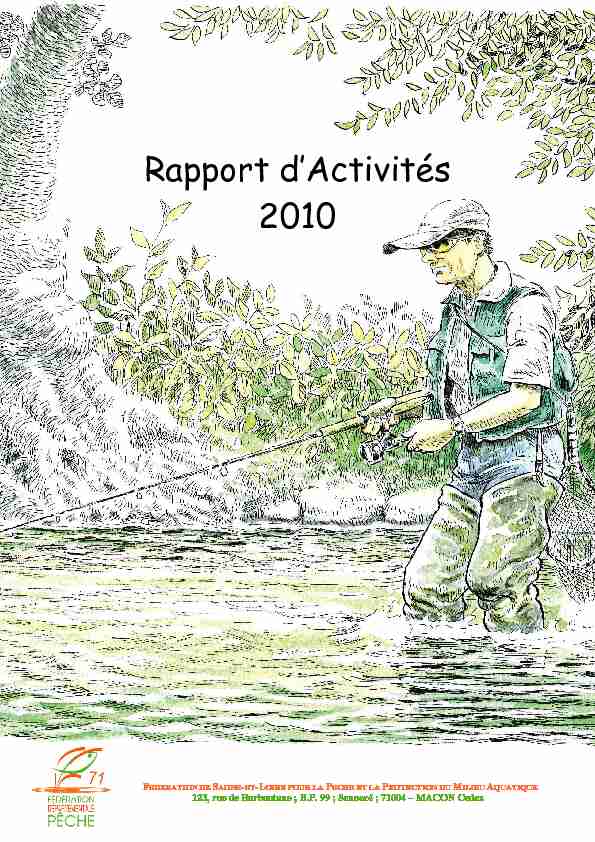 Rapport dActivités 2010