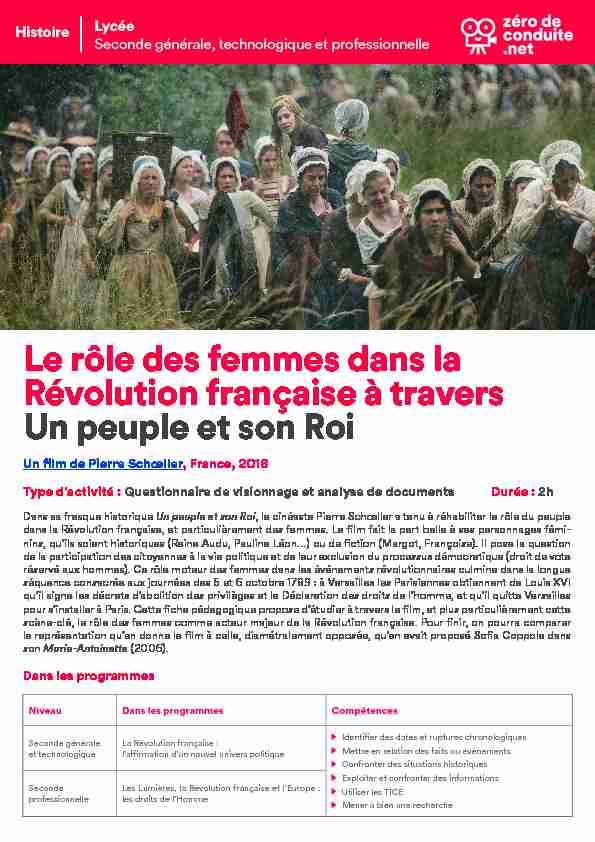 Le rôle des femmes dans la Révolution française à travers Un