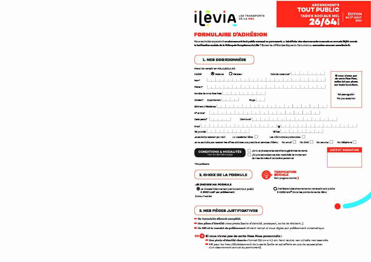 [PDF] formulaire - Ilevia