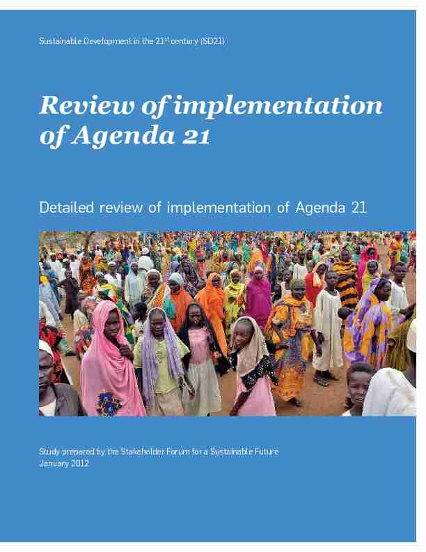 Detailed review of implementation of Agenda 21