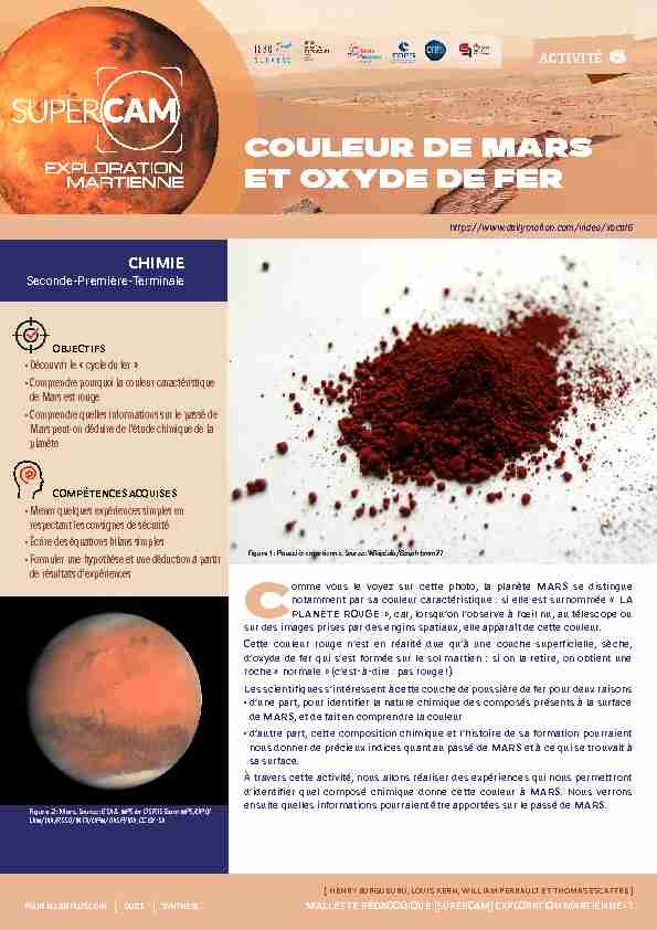 [PDF] COULEUR DE MARS ET OXYDE DE FER - CNES