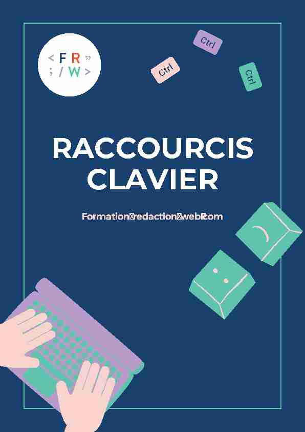 [PDF] Raccourcis-clavierpdf - Formation Rédaction Web