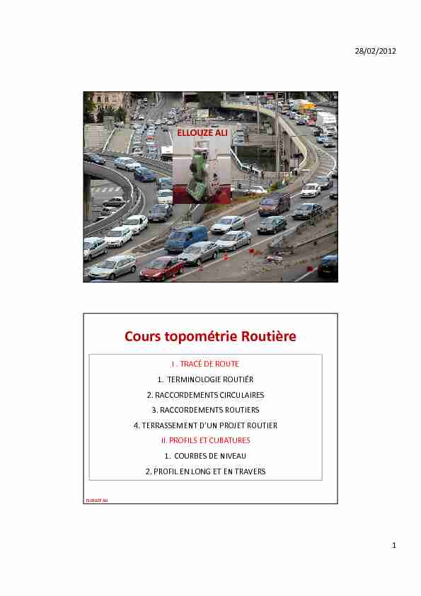 Cours topométrie Routière