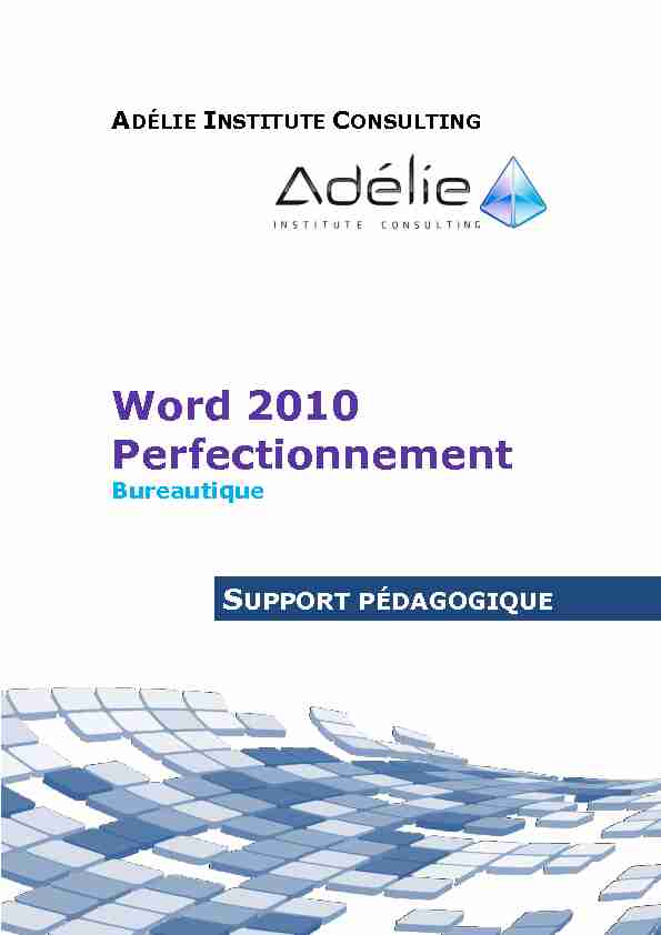 Word 2010 Perfectionnement