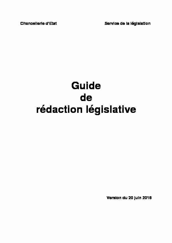 Guide de rédaction législative