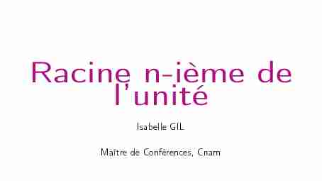 [PDF] Racine n-ième de lunité - Fun MOOC